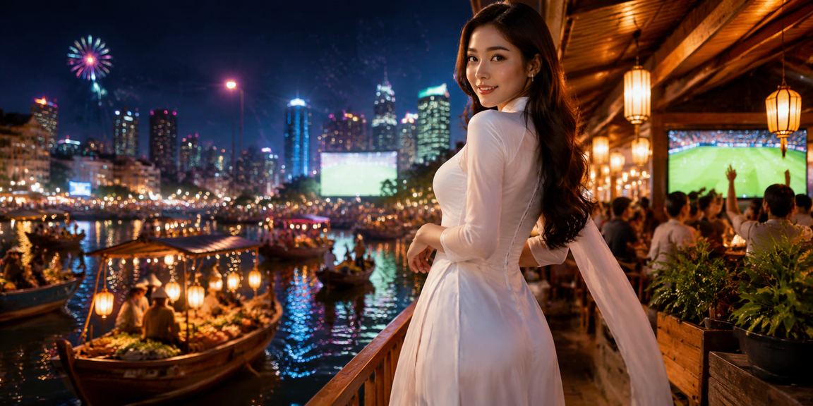 Người dùng Đà Lạt mặc áo dài theo dõi kết quả cá cược thể thao qua điện thoại